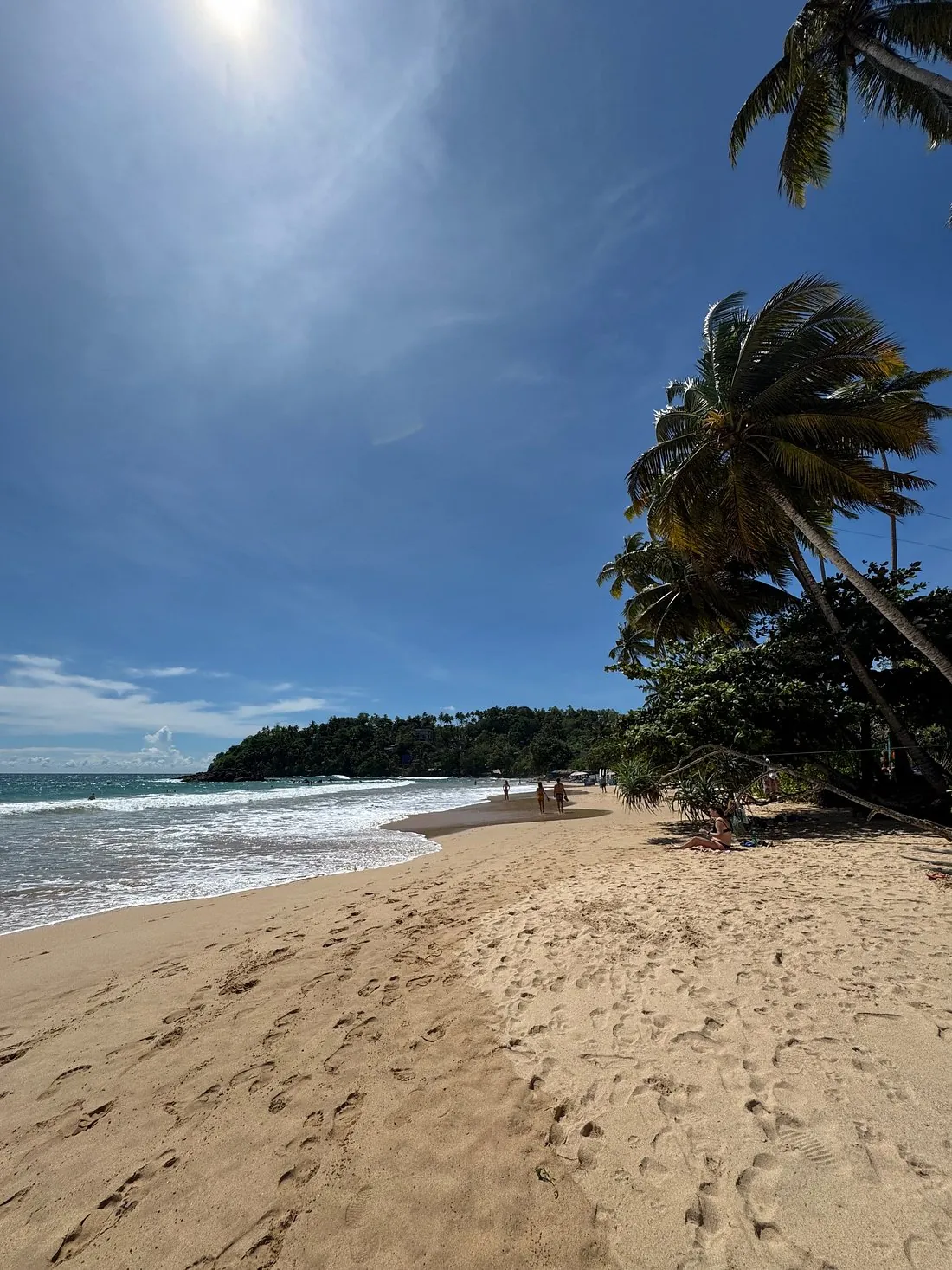 Plage ensoleillée du Sri Lanka